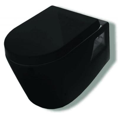 Gloria Skay - Λεκάνη κρεμαστή με κάλυμμα soft close 56x36xΥ35cm Black Glossy