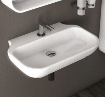 Tema Creavit Free - Νιπτήρας πορσελάνης κρεμαστός 65x45xY13,7cm White