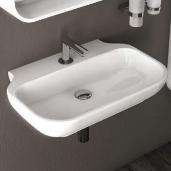 Tema Creavit Free - Νιπτήρας πορσελάνης κρεμαστός 65x45xY13,7cm White