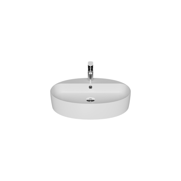 Tema Creavit Loop - Νιπτήρας πορσελάνης επικαθήμενος 70x40xY12,5cm White
