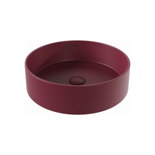 Tema Creavit Loop - Νιπτήρας πορσελάνης επικαθήμενος Ø45xY11,5cm Berry Matt