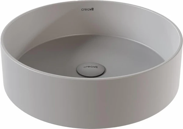 Tema Creavit Loop - Νιπτήρας πορσελάνης επικαθήμενος Ø45xY11,5cm Grey Matt