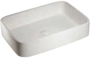 Tema Gordion - Νιπτήρας επικαθήμενος πέτρινος 60x40xY12cm White
