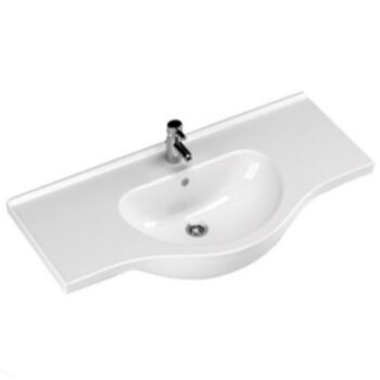 Tema YAK - Νιπτήρας πορσελάνης ένθετος 81x48,5 cm White