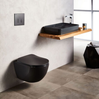 Tema Creavit Free - Λεκάνη κρεμαστή 51x35,5 cm Black Matt