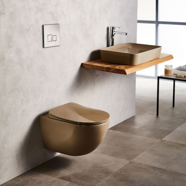 Tema Creavit Free - Λεκάνη κρεμαστή 51x35,5 cm Cappuccino Matt