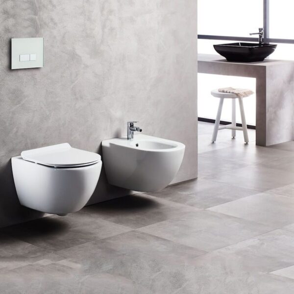 Tema Creavit Free - Λεκάνη κρεμαστή 51x35,5 cm με ενσωματωμένο σύστημα μπιντέ White