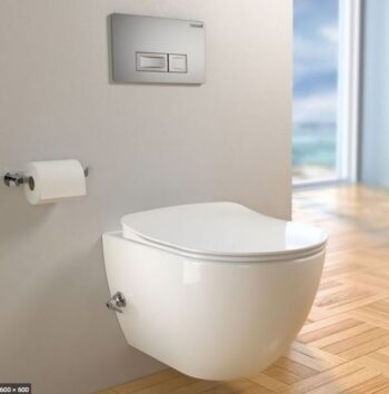 Tema Creavit Free - Λεκάνη κρεμαστή 51x35,5 cm με σύστημα μπιντέ και μπαταρία μπιντέ White