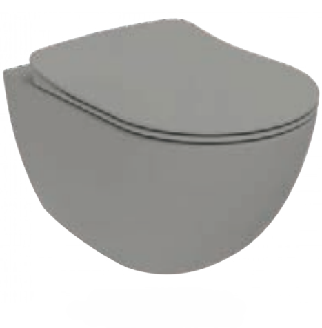 Tema Creavit - Κάλυμμα λεκάνης slim soft close αποσπώμενο Cool Grey Matt