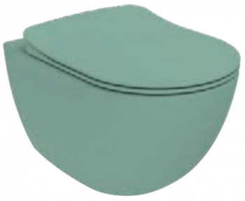 Tema Creavit free rim off - Λεκάνη κρεμαστή rimless 51x35,5 cm Nile Green Matt - Image 2