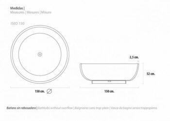 Μπανιέρα ελεύθερης τοποθέτησης Ø 150cm Solid - White Matt - Image 4