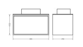 Orabella Drawer 80 Deep - Έπιπλο μπάνιου κρεμαστό με συρτάρι 80x45xY45 cm - Image 2