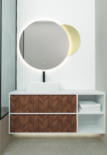 Orabella Drawer With Shelf 120 Double - Έπιπλο μπάνιου κρεμαστό με συρτάρια και ράφια 120x45xY60 cm