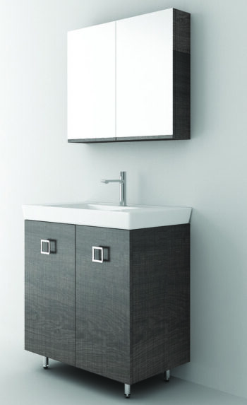 Orabella Vanity 80 Long - Έπιπλο μπάνιου Επιδαπέδιο με πόρτες, Νιπτήρα και Καθρέπτη Μ80xΒ45xΥ76cm - Image 2
