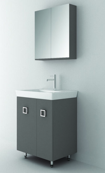 Orabella Vanity 65 Long - Έπιπλο μπάνιου Επιδαπέδιο με Νιπτήρα και Καθρέπτη Μ65xΒ45xΥ76cm - Image 2