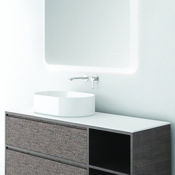 Orabella Drawer With Shelf 140 Double - Έπιπλο μπάνιου κρεμαστό με συρτάρια και ράφια 140x45xY60 cm