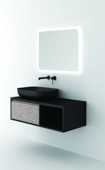 Orabella Drawer With Shelf 100 - Έπιπλο μπάνιου κρεμαστό με συρτάρι και ράφι 100x45xY30 cm