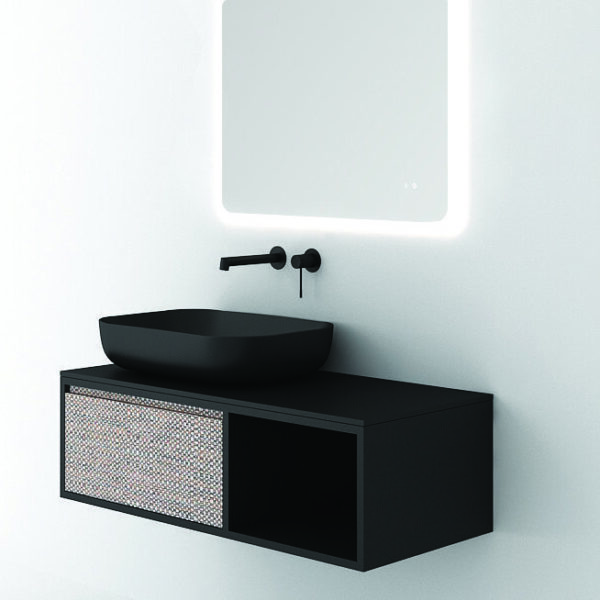 Orabella Drawer With Shelf 100 - Έπιπλο μπάνιου κρεμαστό με συρτάρι και ράφι 100x45xY30 cm