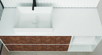 Orabella Drawer With Shelf 120 Double - Έπιπλο μπάνιου κρεμαστό με συρτάρια και ράφια 120x45xY60 cm - Image 2